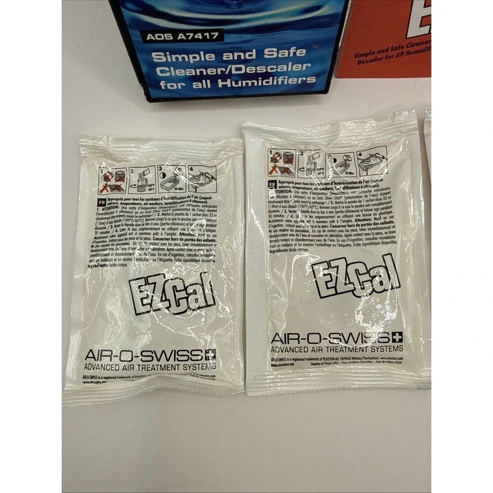 Boneco Air-O-Swiss EZ Cal Humidifier Cleaner Descaler A7417 3pk‎ NOS